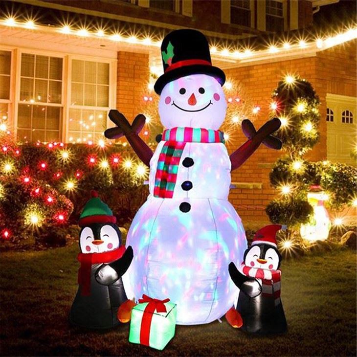 illuminated snowman for outdoors